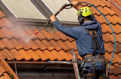 Démoussage et hydrofuge de toiture à Aluze